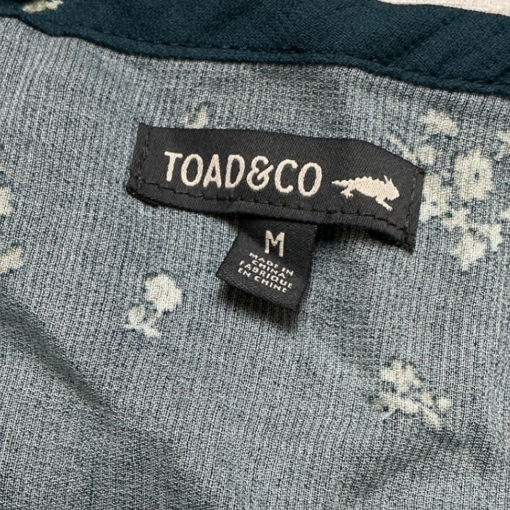 Toad & Co Manzana Tiered Tank Dress Midnight Print Medium New With Tags - Picture 5 of 5